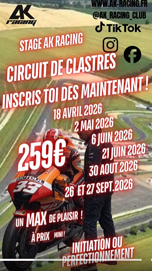 Stage de pilotage sur le Circuit de Clastres avec AK Racing